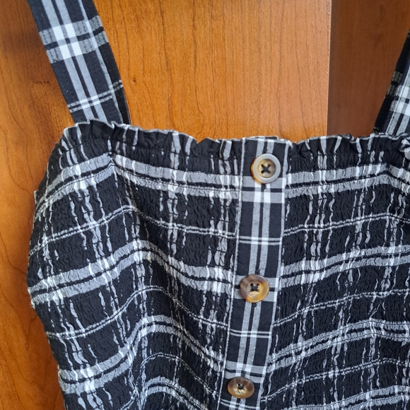 Hollister Black and White Plaid Tank Top - Picture 2 of 4